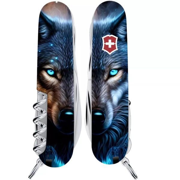 Швейцарський ніж Victorinox Huntsman Animal 91 мм 16 функцій Вовк (1.3713.3_F1040pw) V77552784 фото