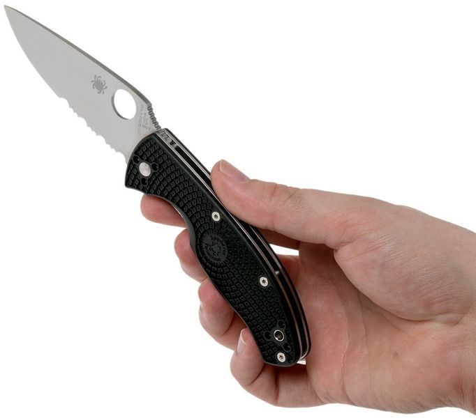Ніж Spyderco Tenacious Lightweight Напівсеррейтор C122PSBK 871390 фото