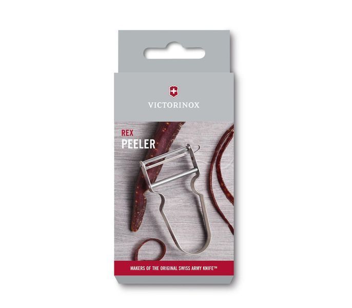 Овощечистка Victorinox REX Steel стальная односторонняя гладкая ЖК 6.0900 4008496 фото