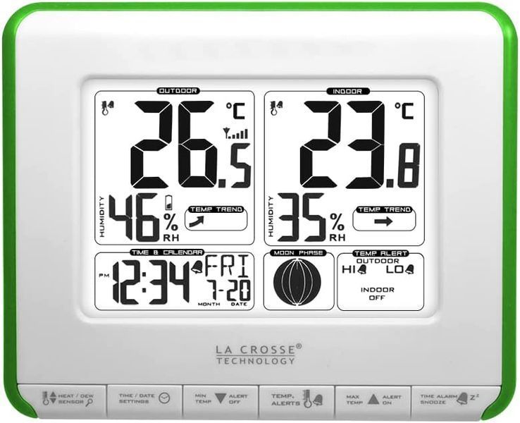 Метеостанція La Crosse WS6812 White/Green WS6812W-GREEN фото