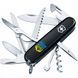 Швейцарський ніж Victorinox Huntsman Ukraine 91 мм 15 функцій вогняний Тризуб (1.3713.3_T0316u) V77552960 фото 1