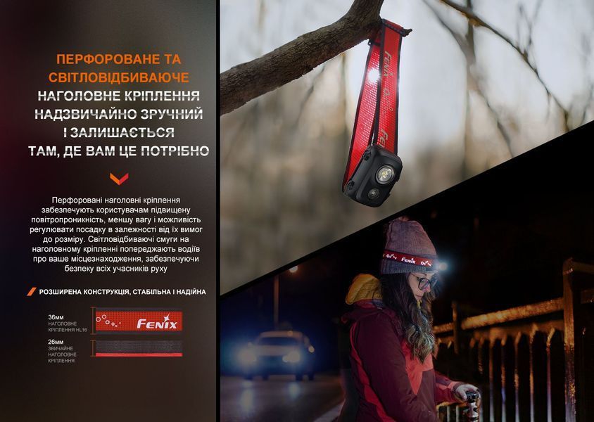 Фонарь налобный Fenix ​​HL16 AAA Розовый 93843 фото