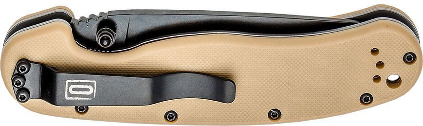 Ніж Ontario RAT-1 AUS-8 Blade Black Desert Tan ON8846DT 14780016 фото