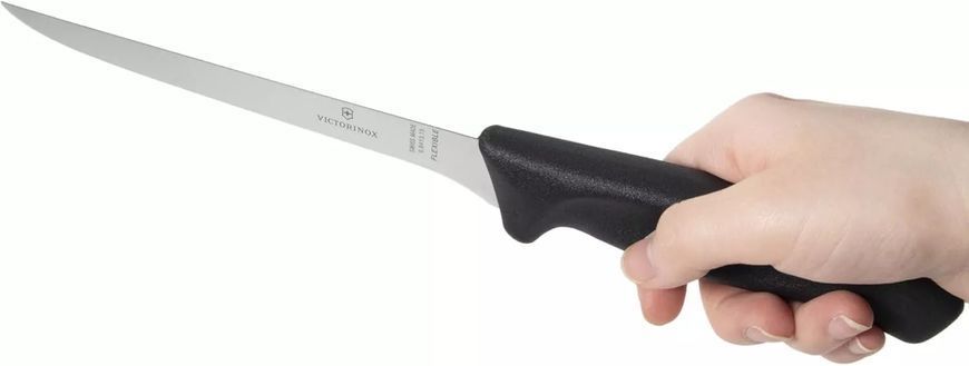 Обвалочный нож Victorinox SWISS Classic Boning Flexible гибкое с черной ручкой, подарочная коробка 6.8413.15G V77554451 фото