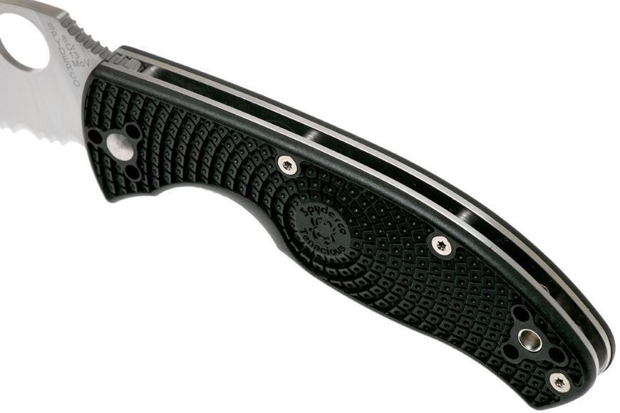 Ніж Spyderco Tenacious Lightweight Напівсеррейтор C122PSBK 871390 фото