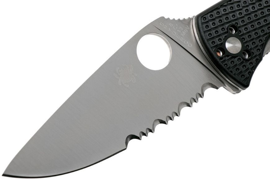 Ніж Spyderco Tenacious Lightweight Напівсеррейтор C122PSBK 871390 фото