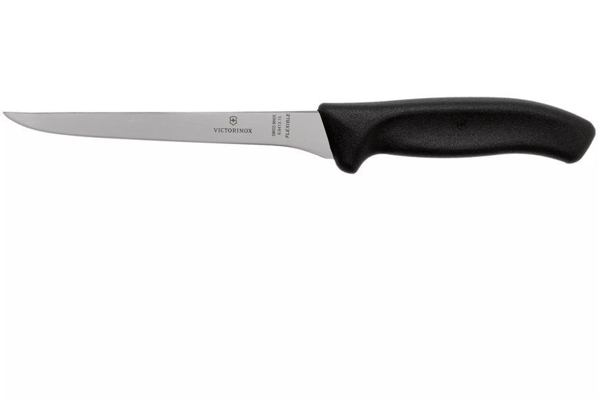 Обвалочный нож Victorinox SWISS Classic Boning Flexible гибкое с черной ручкой, подарочная коробка 6.8413.15G V77554451 фото