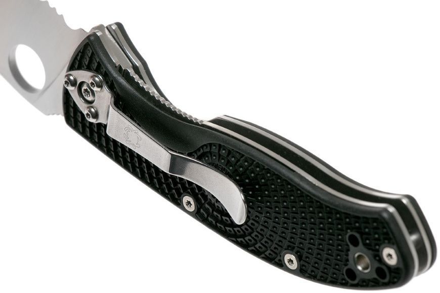 Ніж Spyderco Tenacious Lightweight Напівсеррейтор C122PSBK 871390 фото